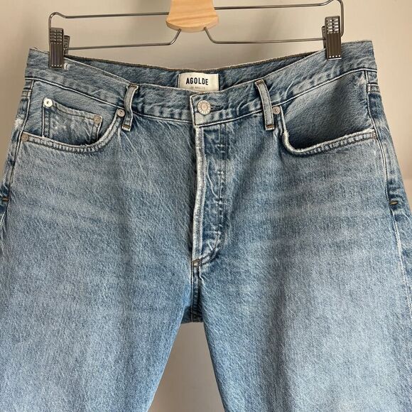 Agolde Jamie High Rise Classic Size 30 Blue Jeans 100% Organic Cotton Spectator - Picture 5 of 13